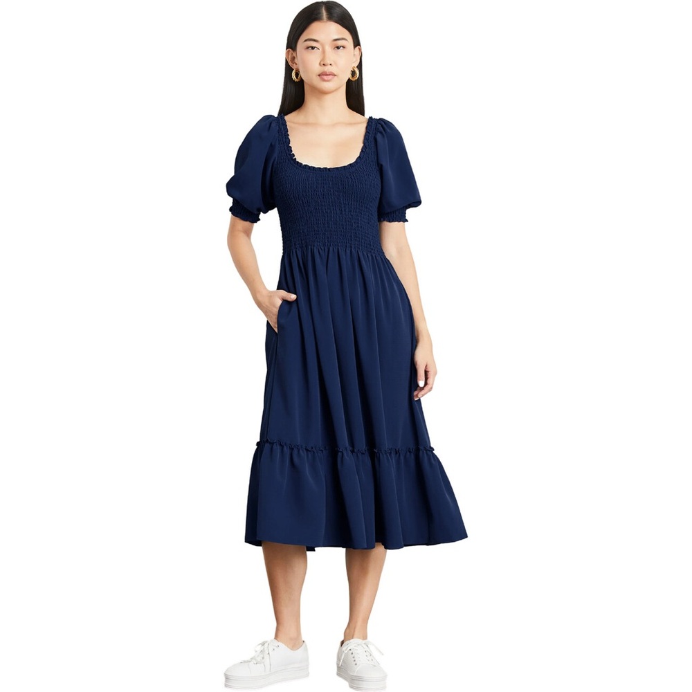 Hill House Home Louisa Nap Dress in Navy Cotton